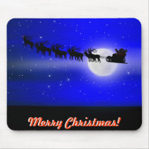 Santa's Sleigh Ride mousepads by I_Love_Xmas Santa's Sleigh Ride mousepads