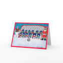 Santa's Soccer Team Greeting Card by painterchic1128 Santa's Soccer Team Greeting Card