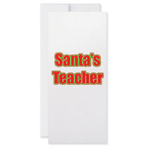 Santa's Teacher rack cards