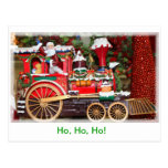Santa's train postcard