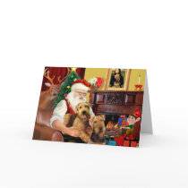 Santas Two Airedales cards