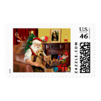 Santas Two Airedales Stamps