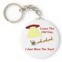 Santa's UFO Encounter Keychain