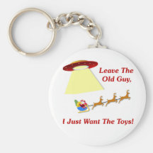 Santa's UFO Encounter Keychain