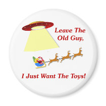 Santa's UFO Encounter Refrigerator Magnets