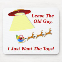 Santa's UFO Encounter Mouse Pads