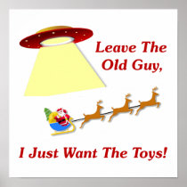Santa's UFO Encounter Print