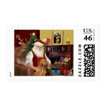 Santa's Vizsla Stamp