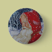 Santa's Walk Christmas Button by disgustedcats Santa's Walk Christmas Button
