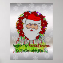 Santa's War On Xmas Print
