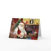 Santa's West Highland Terrier 8 - Santa cards by dogartchristmasgifts Santa's West Highland Terrier 8 - Santa cards