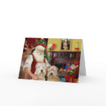 Santa's Wheaten Terriers (TWO) Cards