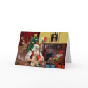 Santa's Wire Fox Terrier (#3) cards by santasdog Santa's Wire Fox Terrier (#3) cards