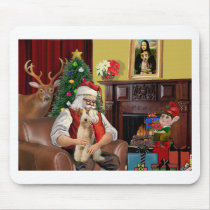 Santa's Wire Fox Terrier (#3) mousepads by santasdog Santa's Wire Fox Terrier (#3) mousepads