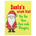 Santa's Wish List Ho Ho Hoe Hot tub Viagra Personalized Flyer