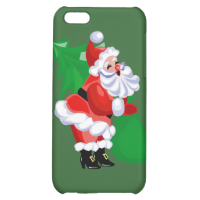 Santas with tree & bag iPhone 5C cases