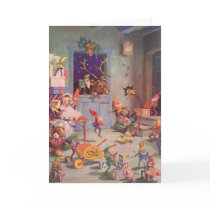 Santa's Workshop at the North Pole, Christmas Eve Greeting Card