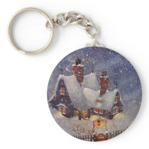 Santa's Workshop at the North Pole, Christmas Eve Key Chains