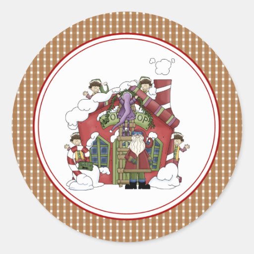 Santa's Christmas Envelope Seals Stickers Zazzle