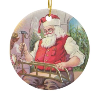 Santa's Workshop ornaments