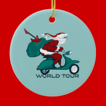 Santa's World Tour Scooter ornaments