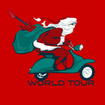 Santa's World Tour Scooter t-shirts