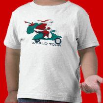 Santa's World Tour Scooter t-shirts by achristmastrail Santa's World Tour Scooter t-shirts