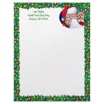 Santa's Yorkies at Christmas Customized Letterhead
