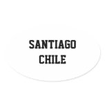 Santiago Chile oval stickers