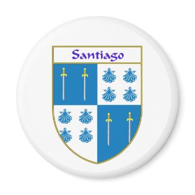 Santiago Coat of Arms/Family Crest Refrigerator Magnets by NameGame