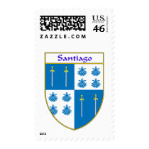 Santiago Coat of Arms/Family Crest postage