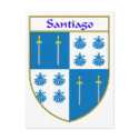 Santiago Coat of Arms/Family Crest postcards