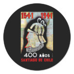 Santiago De Chile Round Stickers