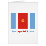 Santiago del Estero flag with name Greeting Cards