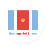 Santiago del Estero flag with name stickers