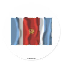 Santiago del Estero waving flag Stickers