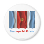 Santiago del Estero waving flag with name Refrigerator Magnet