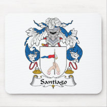 Santiago Family Crest mousepads