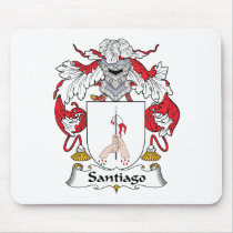 Santiago Family Crest mousepads