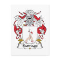 Santiago Family Crest postcards