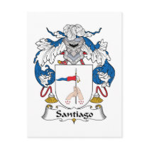 Santiago Family Crest postcards