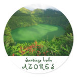 Santiago Lake, Azores Round Sticker