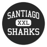 Santiago - Sharks - High - Corona California Round Stickers