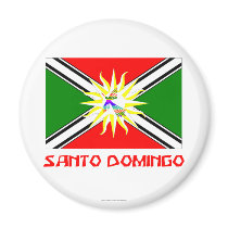 Santo Domingo flag with Name Magnets