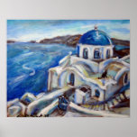 Santorini Black Cat Print