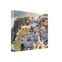 Santorini Blue and White View Greek Holiday Island canvas prints
