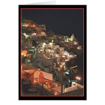 Santorini by night   (blank inside) cards