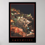 Santorini by Night Poster