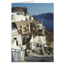 Santorini card  (blank inside) cards