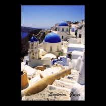 Santorini churches posters